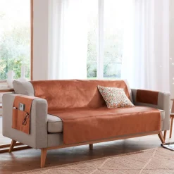 Protège fauteuil 60x140 WHISPER-orange rouille
