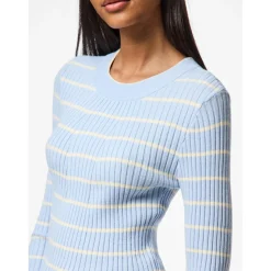 Pull à maille en viscose Crista bleu ciel Fleur