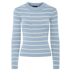 Pull à maille en viscose Crista bleu ciel Fleur