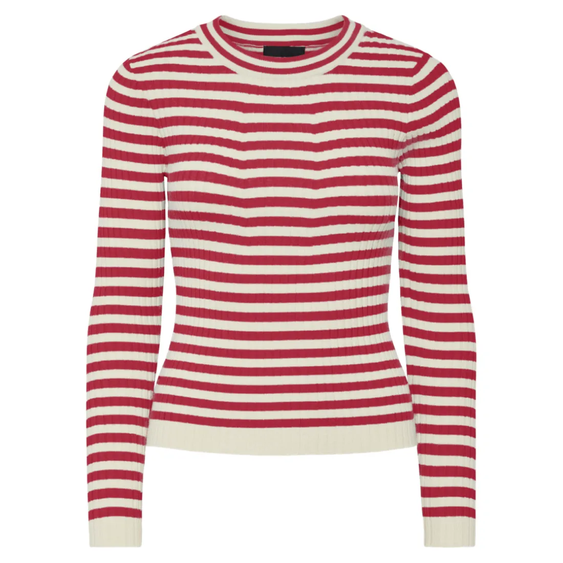 Pull à maille en viscose Crista rayures rose Anya