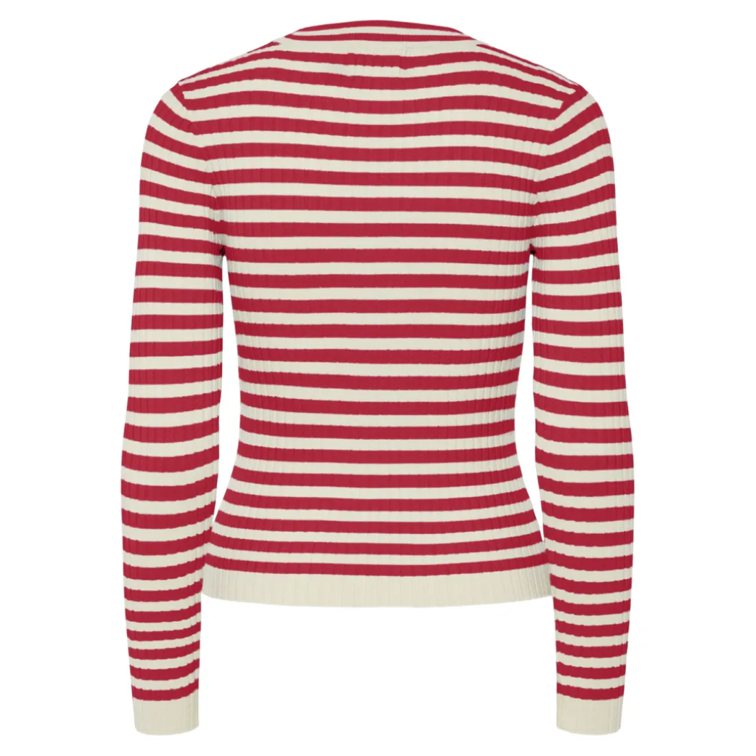 Pull à maille en viscose Crista rayures rose Anya