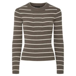 Pull à maille en viscose Crista rayures gris Lena