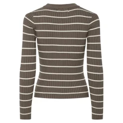 Pull à maille en viscose Crista rayures gris Lena