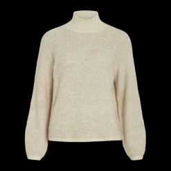 Pull col haut blanc