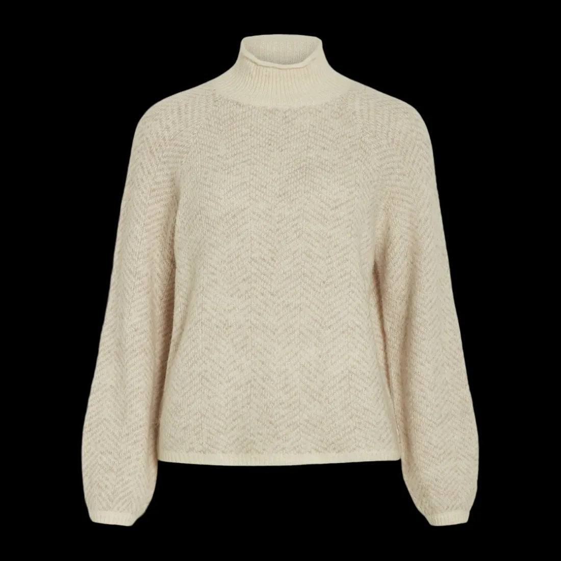 Pull col haut blanc