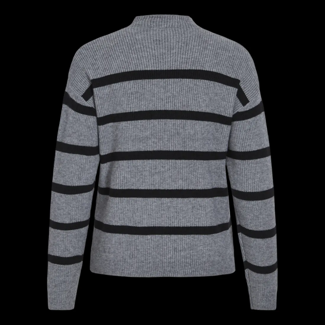 Pull col haut gris