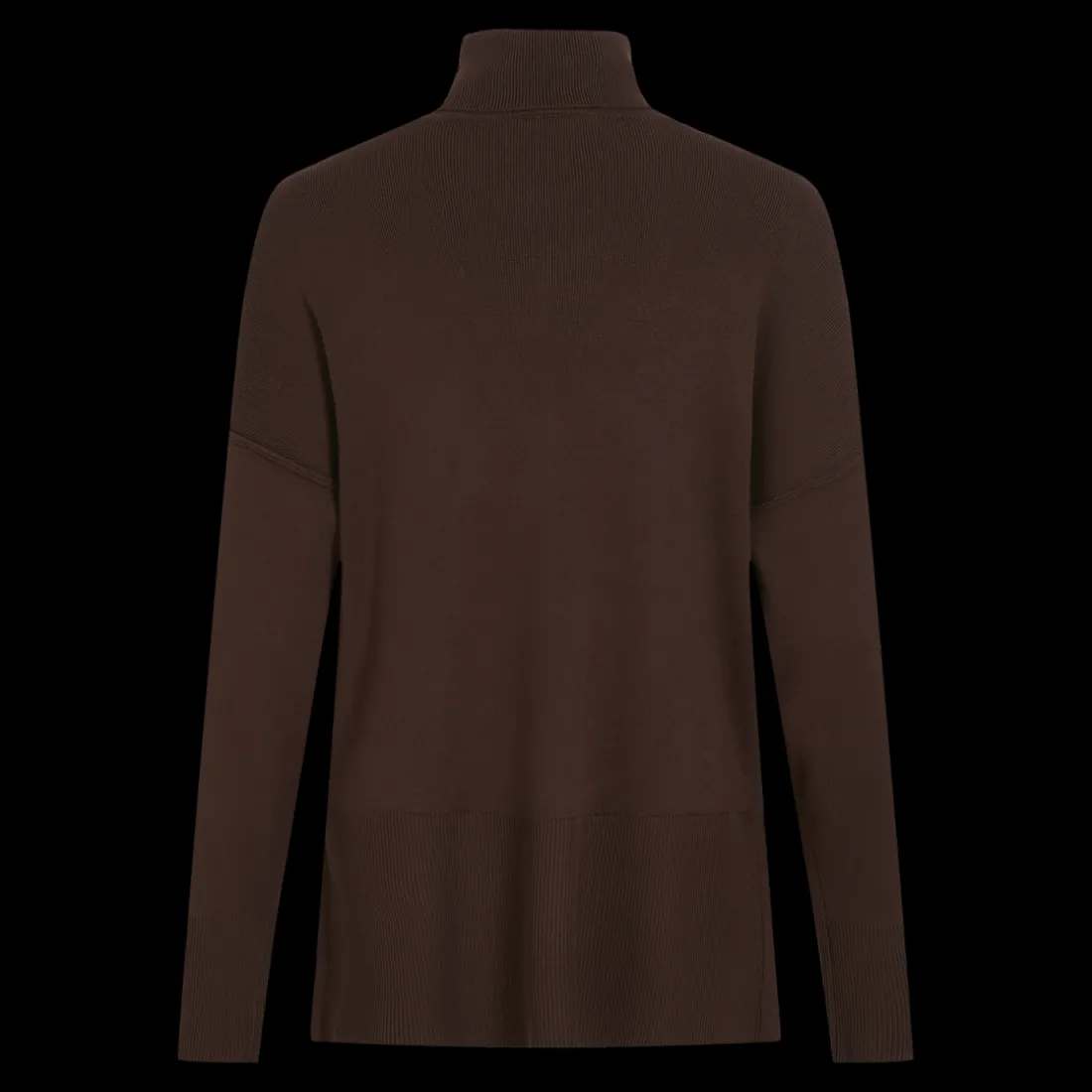 Pull col roulé marron foncé Skye