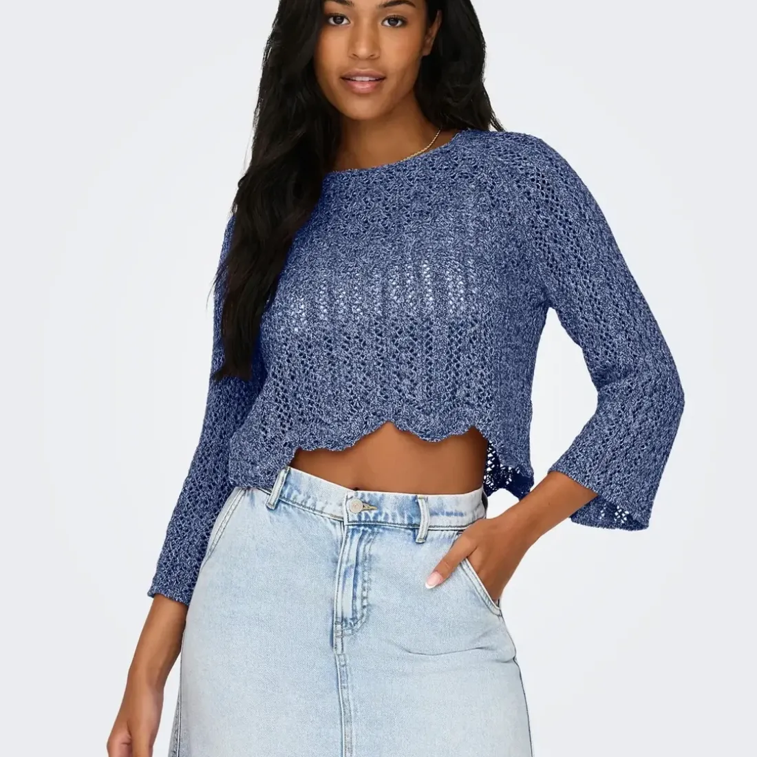Pull en maille ocre Jade