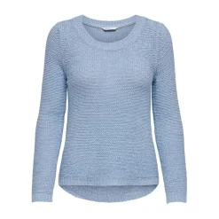 Pull en maille col rond col rond bleu clair Olia