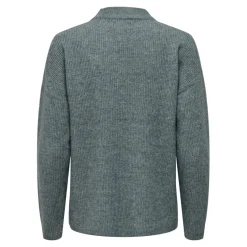 Pull en maille col rond col rond vert foncé Pia