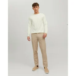 Pull en maille Col rond Manches longues Blanc Reed Oscar