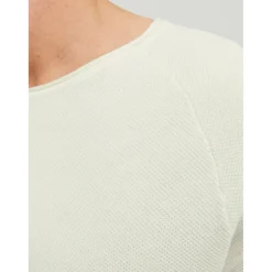 Pull en maille Col rond Manches longues Blanc Reed Oscar