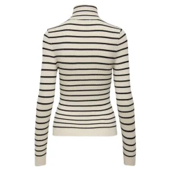 Pull en maille col roulé col roulé blanc Xena
