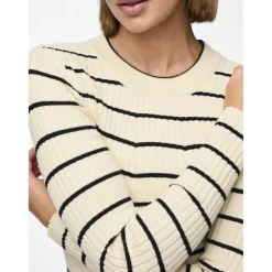 Pull en maille Crista à rayures marron en viscose Bree