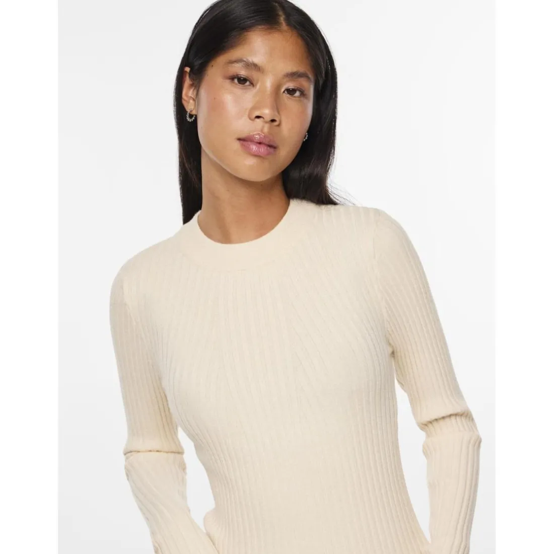 Pull en maille gris Elle