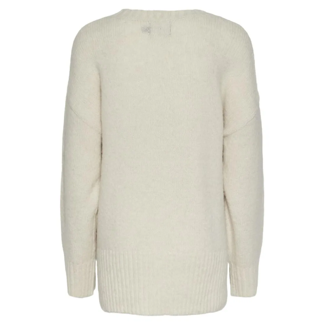 Pull en maille manches longues marron Zadie