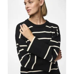 Pull en maille Mathilde en viscose noir Isa