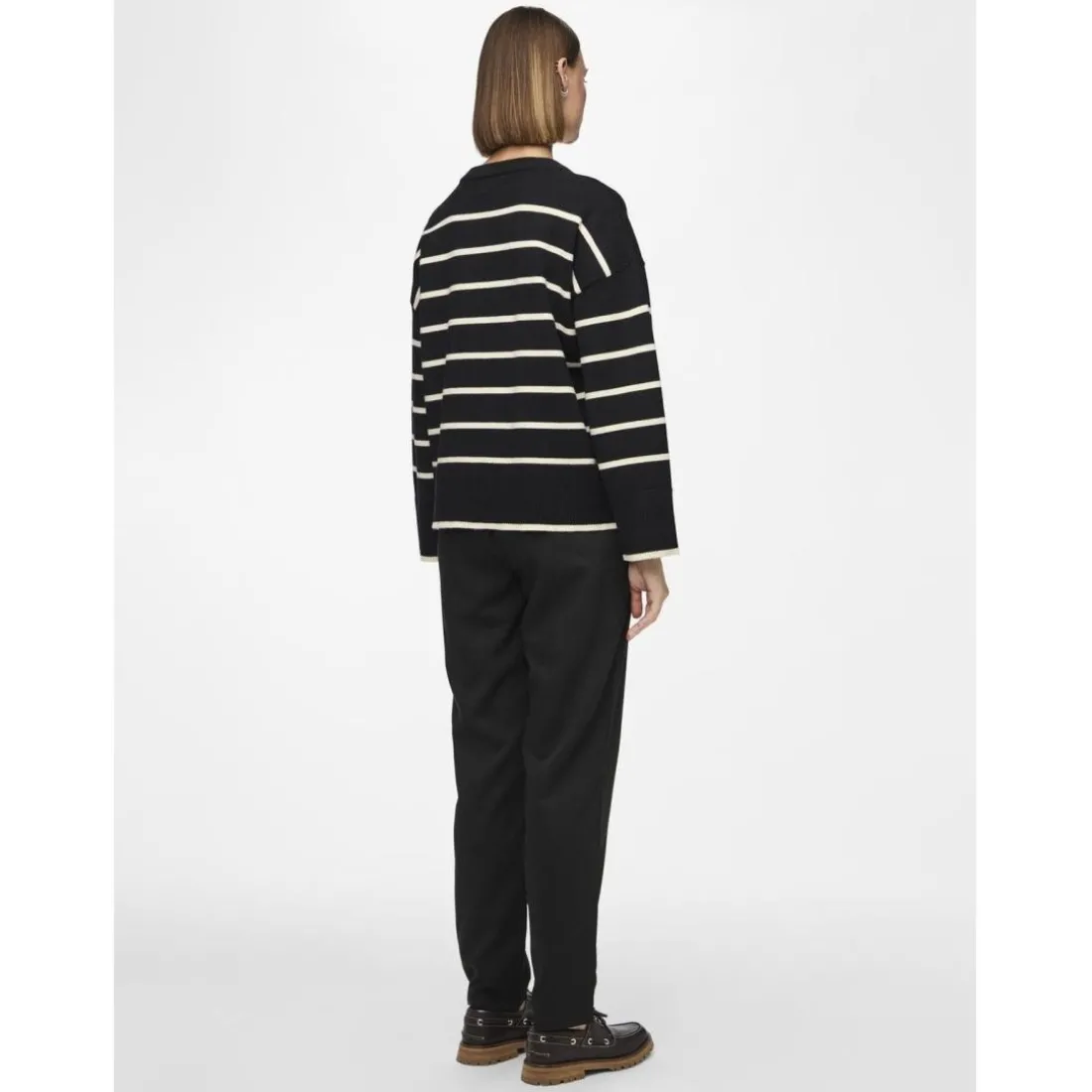 Pull en maille Mathilde en viscose noir Isa