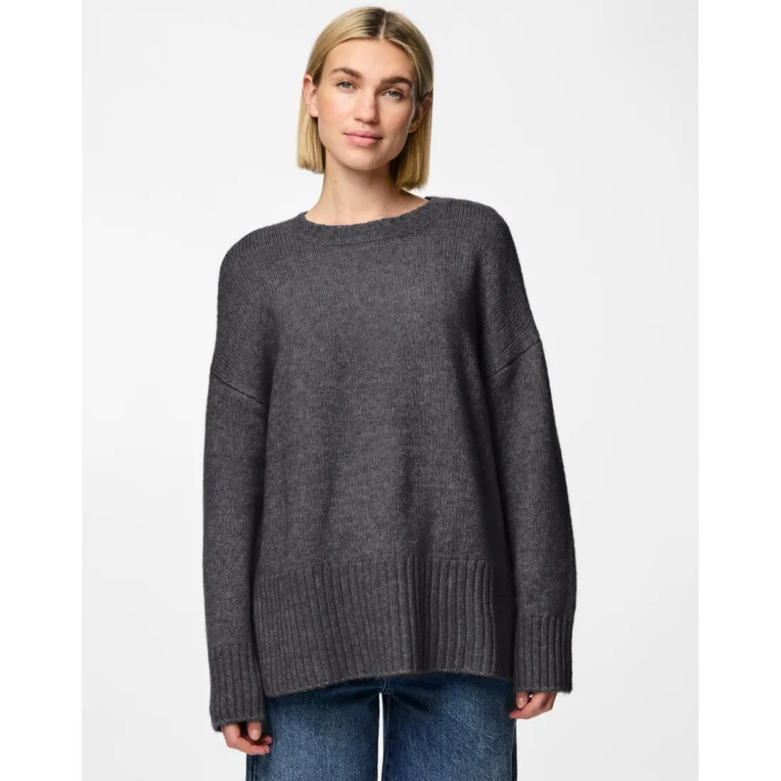 Pull en maille oversize Nancy gris Page