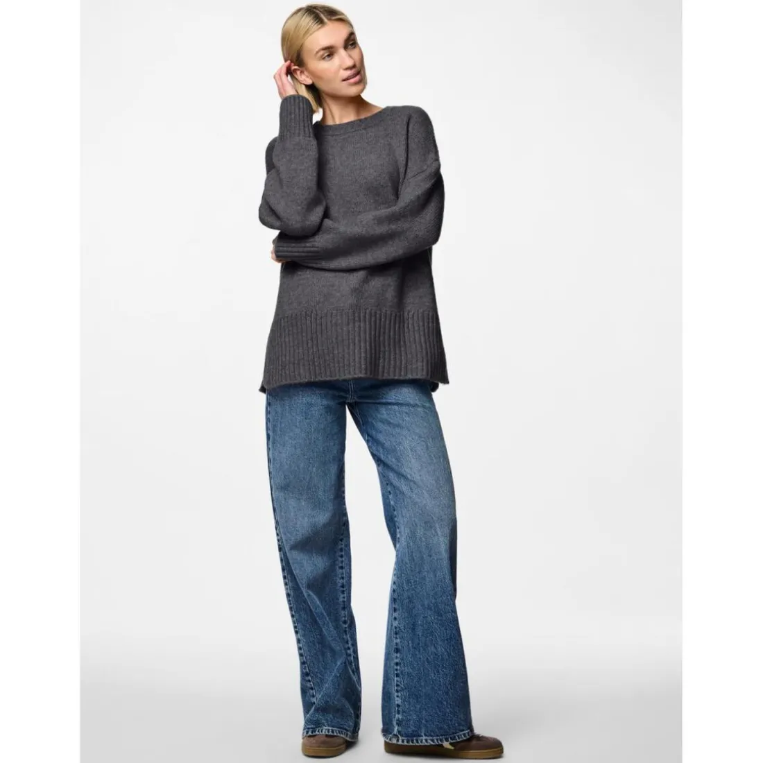 Pull en maille oversize Nancy gris Page