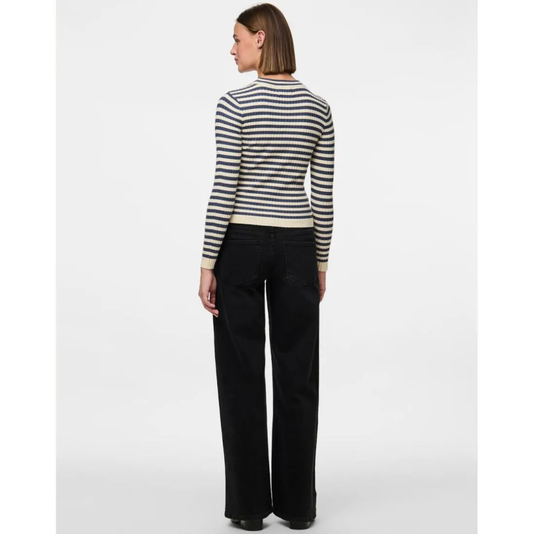 Pull en maille viscose Crista à rayures bleu Hattie