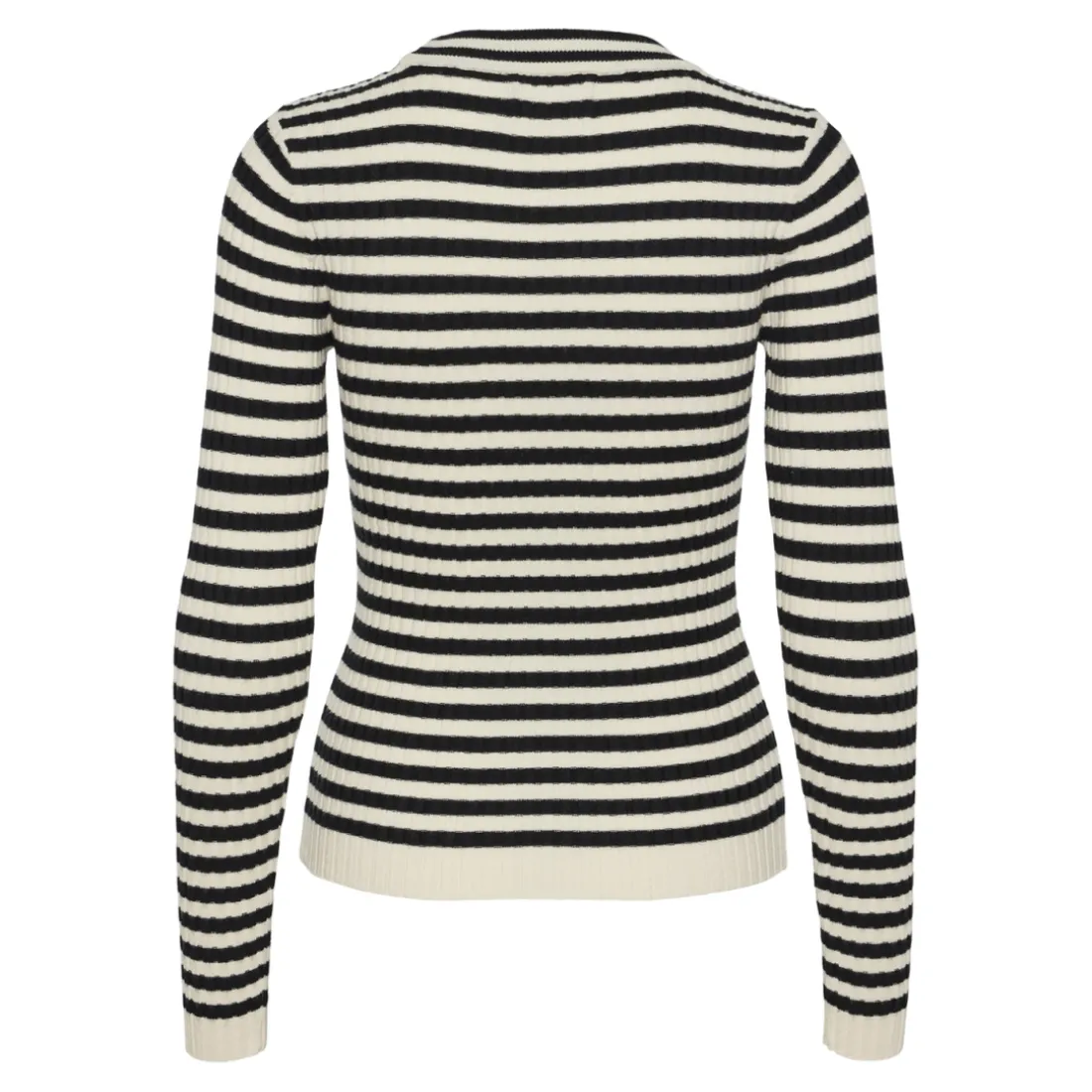 Pull en maille viscose Crista à rayures noir Amy