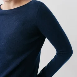 Pull femme bleu marine en cachemire