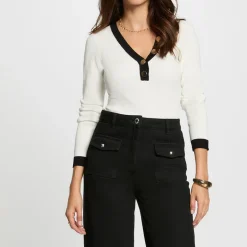 Pull femme Morgan blanc en viscose