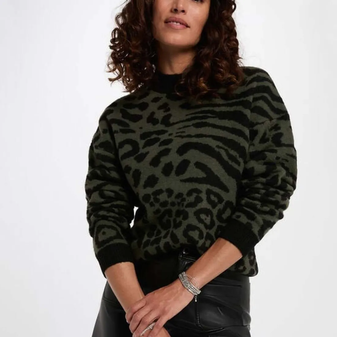 Pull femme Morgan kaki foncé