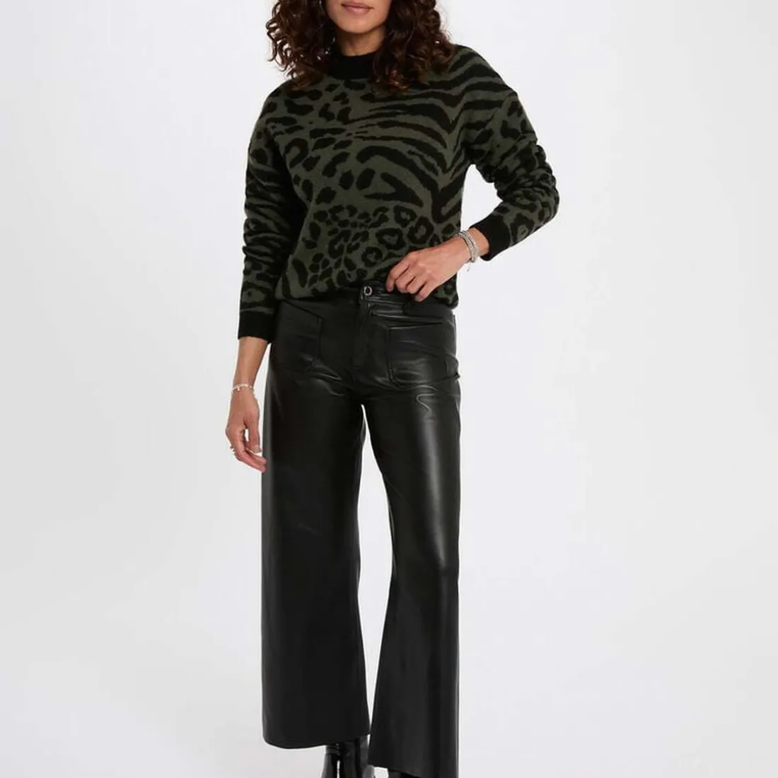 Pull femme Morgan kaki foncé