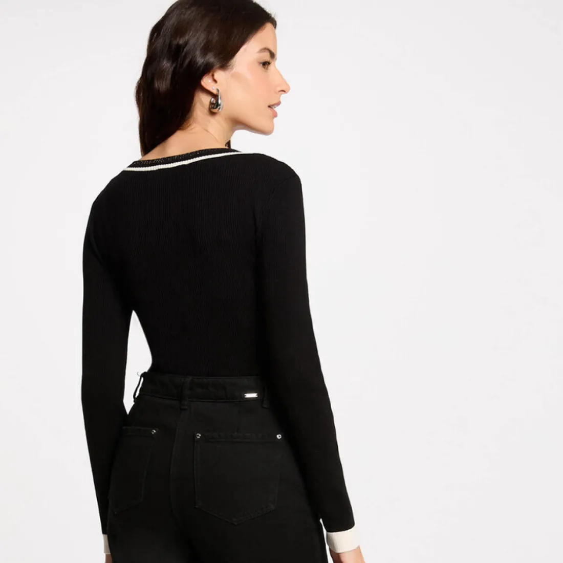 Pull femme Morgan noir en viscose