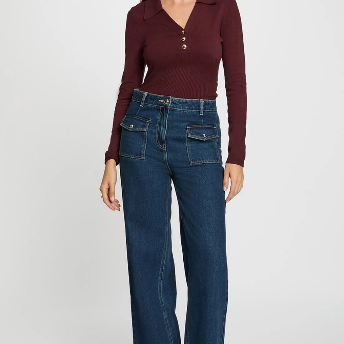 Pull femme Morgan prune en viscose