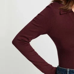 Pull femme Morgan prune en viscose