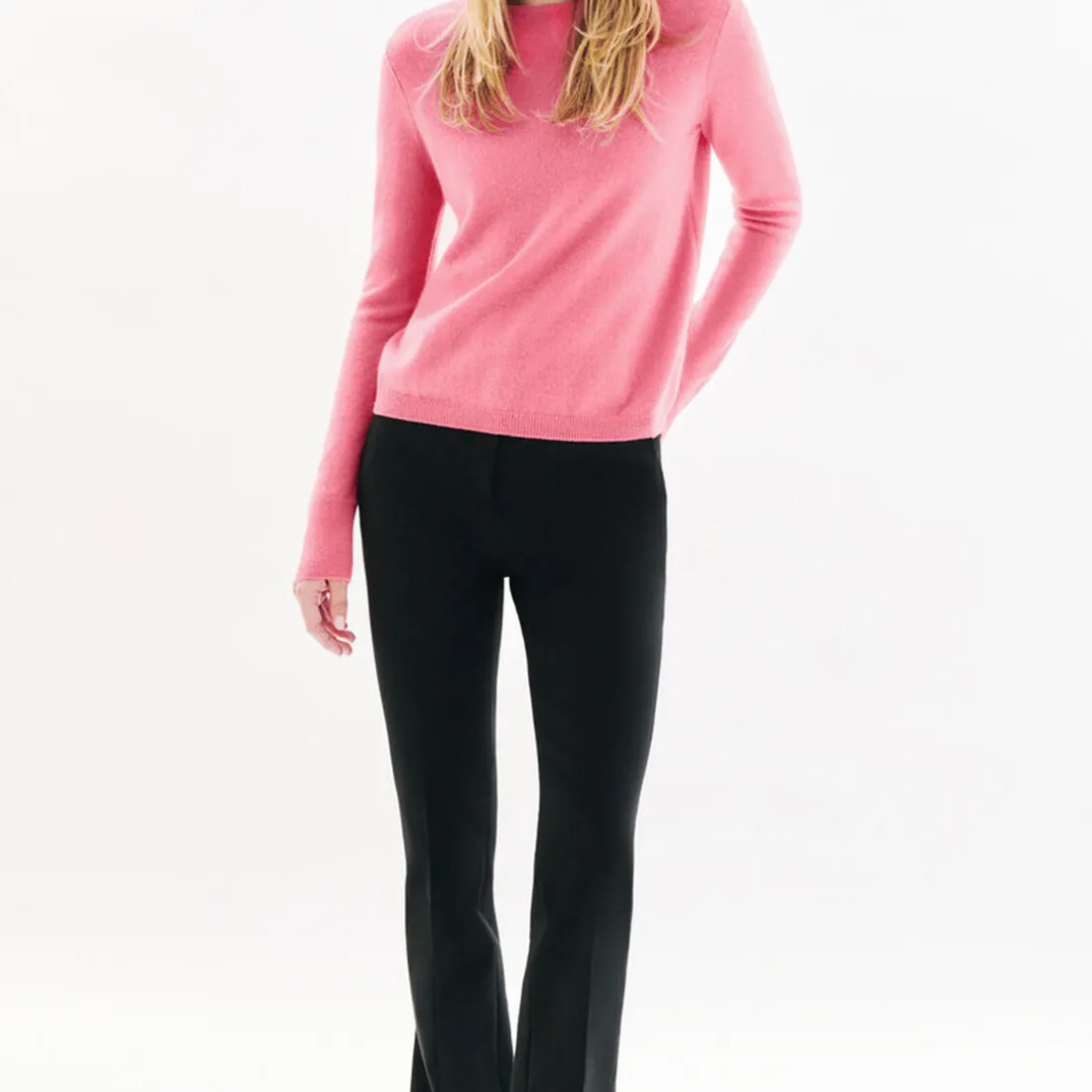 Pull femme rose en cachemire