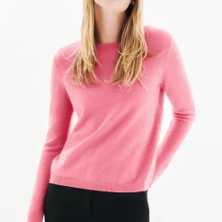 Pull femme rose en cachemire