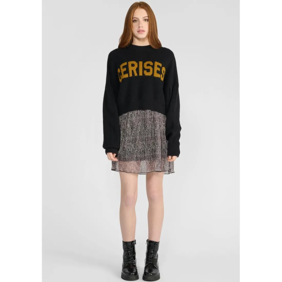 Pull fille, SURGI noir Aria en viscose