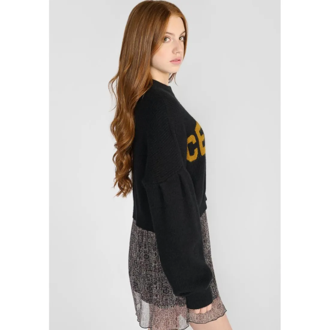 Pull fille, SURGI noir Aria en viscose