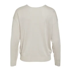 Pull manches longues col en V Novy marron Ula