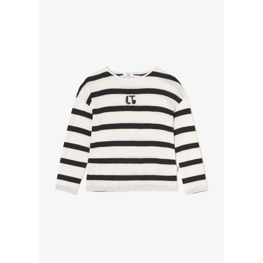 Pull marinière Macy blanc en viscose Lyra