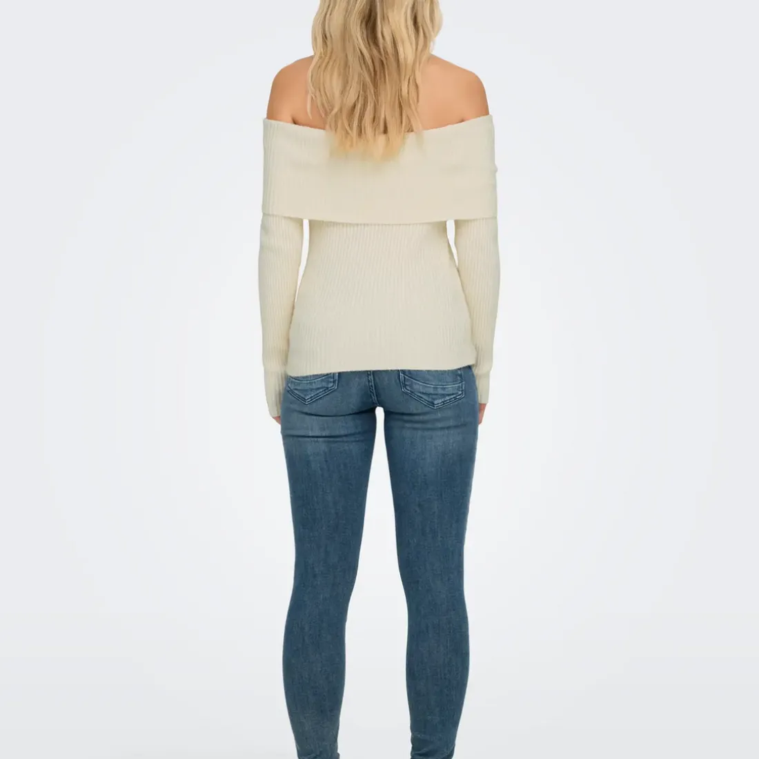 Pull off shoulder Katias - Ecru en viscose Adele