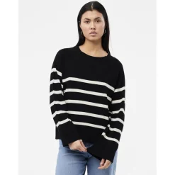 Pull over manches longues Sia noir en viscose Gwen