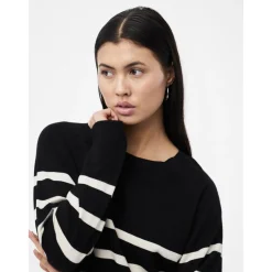 Pull over manches longues Sia noir en viscose Gwen