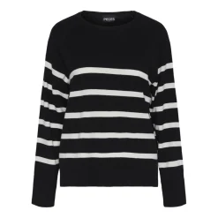Pull over manches longues Sia noir en viscose Gwen