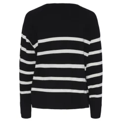 Pull over manches longues Sia noir en viscose Gwen