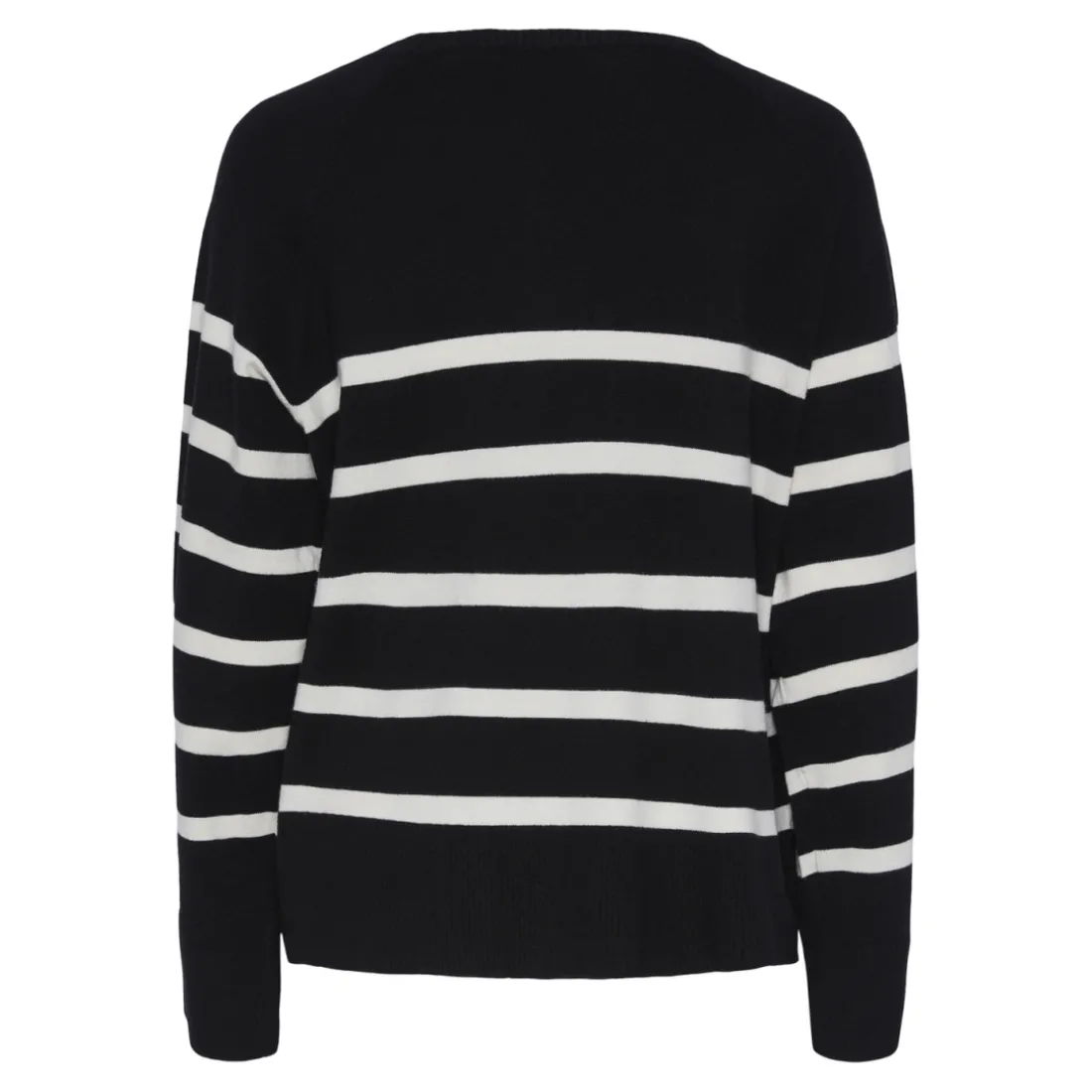 Pull over manches longues Sia noir en viscose Gwen