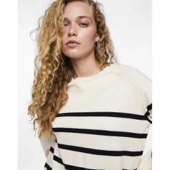 Pull over manches longues Sia blanc en viscose Lucy