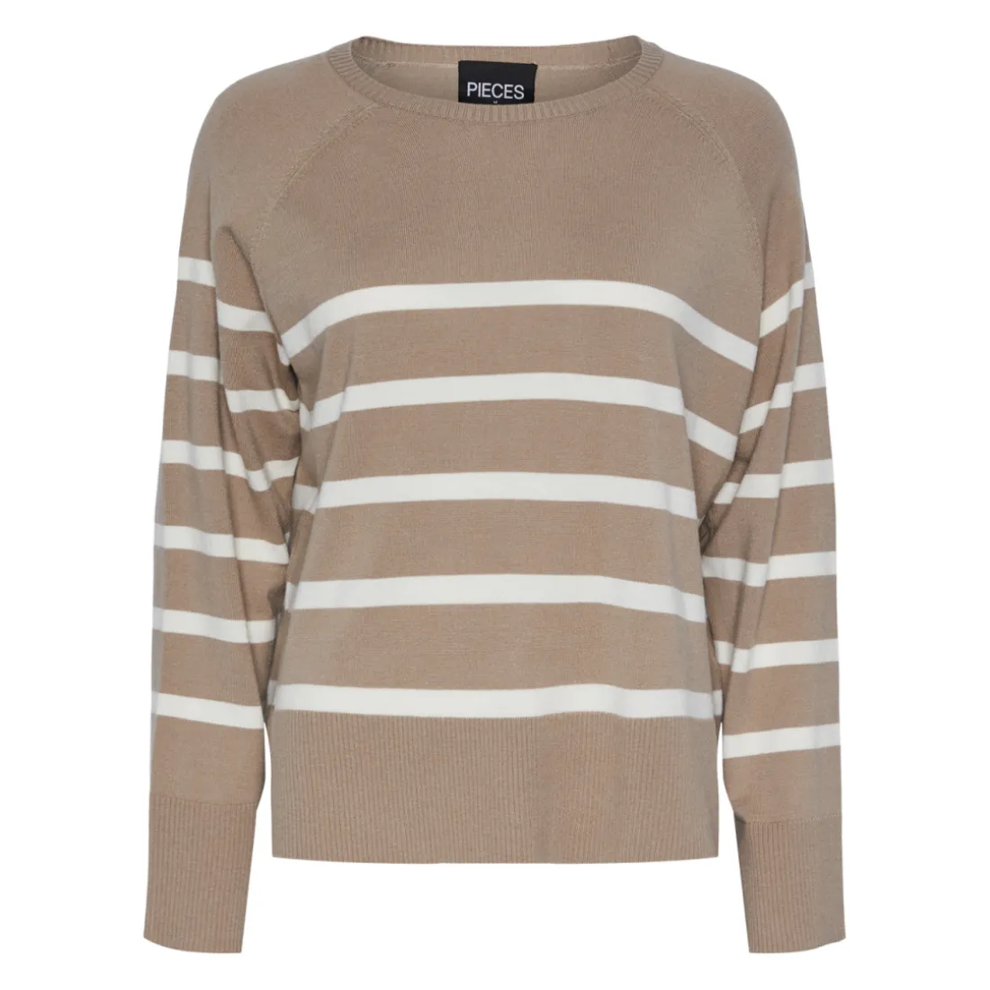 Pull over manches longues Sia marron en viscose Rhea