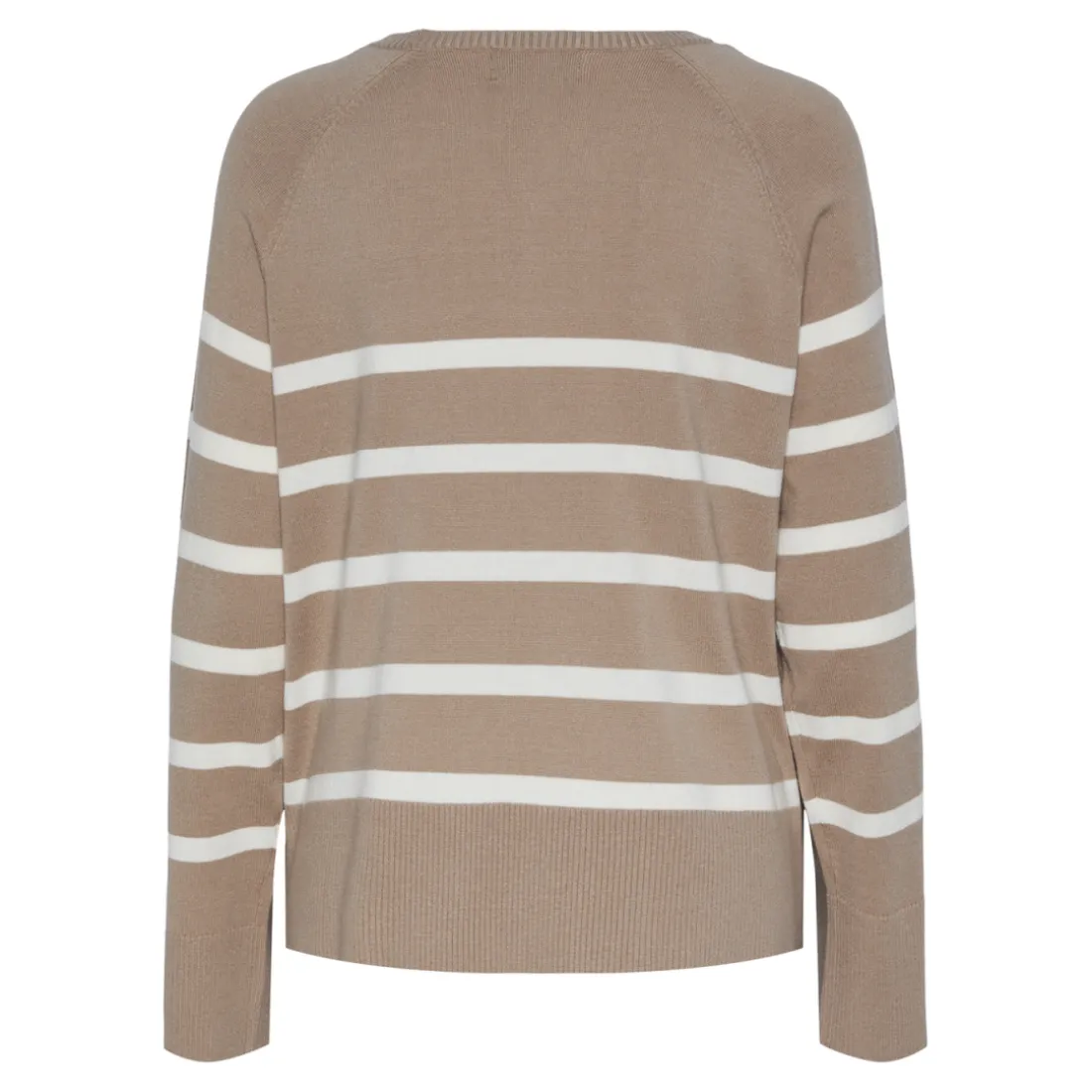 Pull over manches longues Sia marron en viscose Rhea