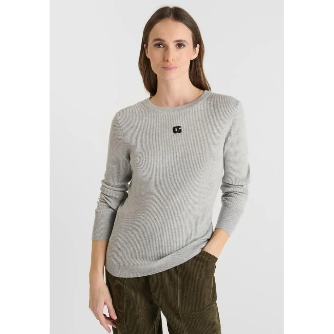 Pull STEFY gris en viscose Uma