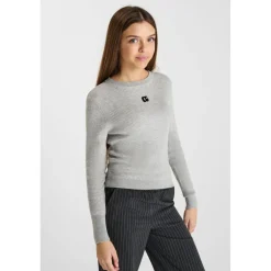 Pull STEFYGI gris en viscose Alia